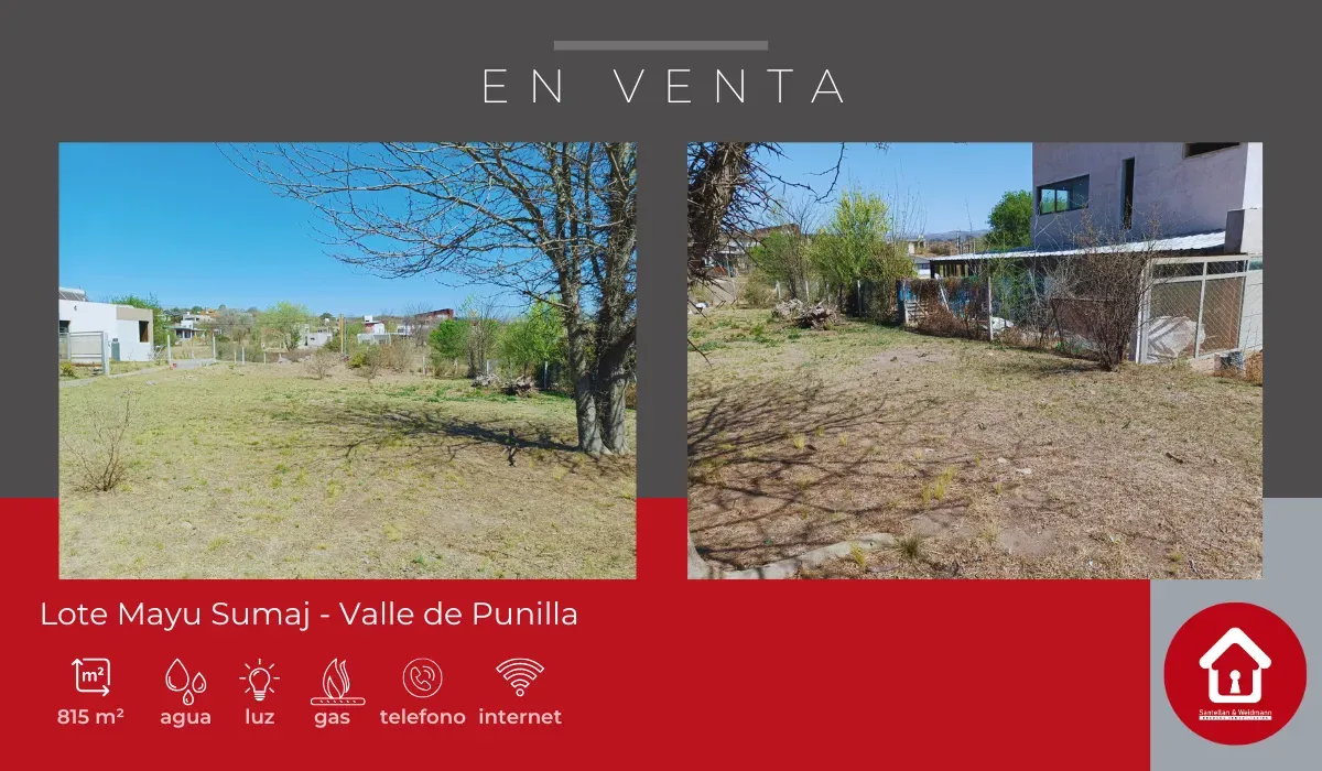 Lote ubicado en Mayu Sumaj – Valle de Punilla