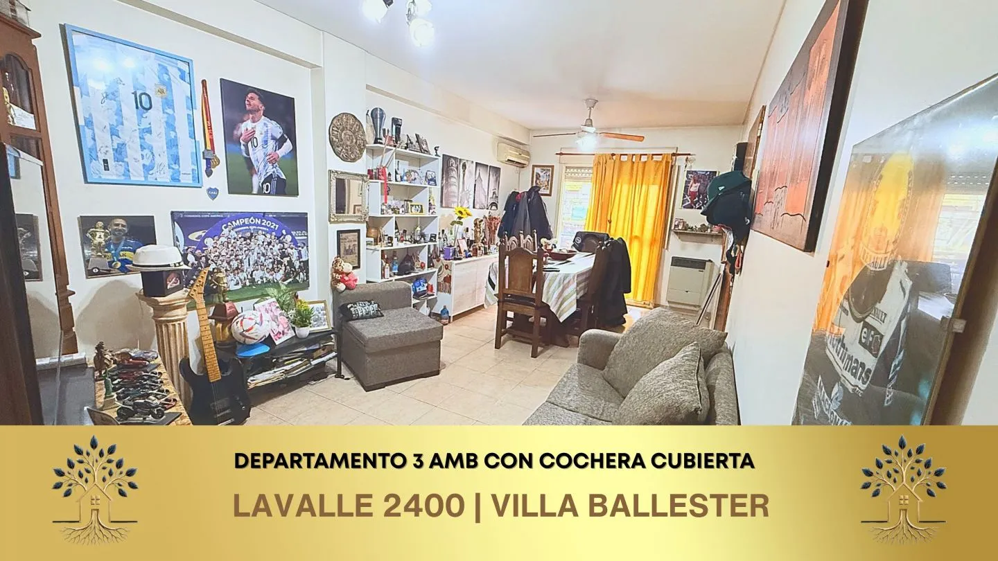Dpto 3 amb con cochera Villa Ballester