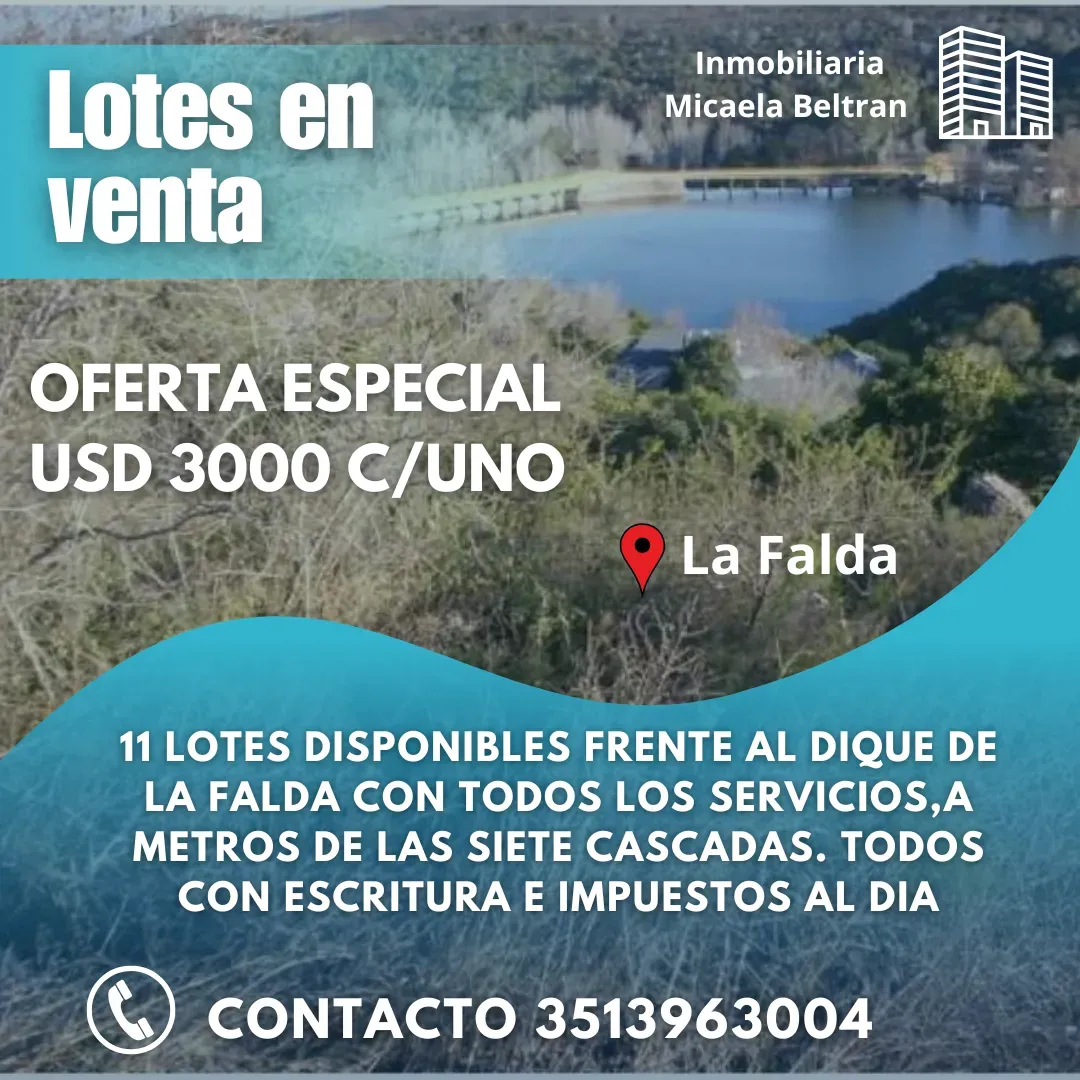 Oferta de Loteo en la Falda