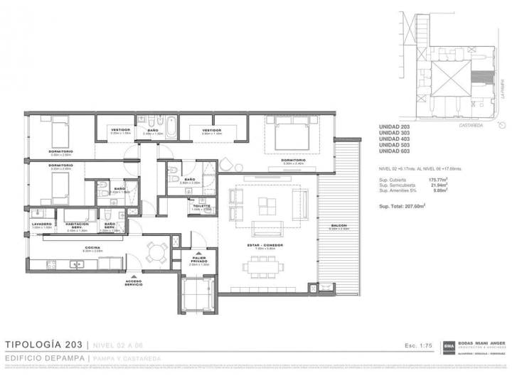 Departamento · 175m² · 4 Ambientes · 2 Cocheras