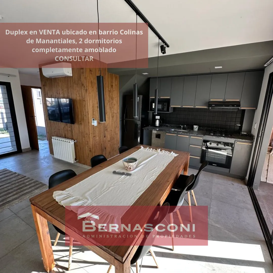 Oportunidad DUPLEX AMOBLADO Colinas de Manantiales