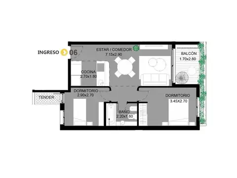 Departamento en Venta en Martin, Rosario