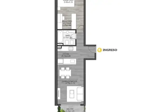 Departamento en Venta en Centro, Rosario