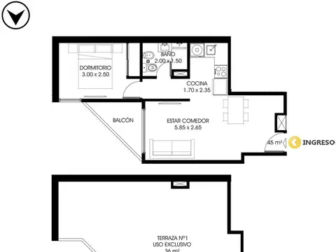 Departamento en Venta en Centro, Rosario