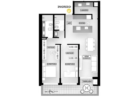 Departamento en Venta en Centro, Rosario