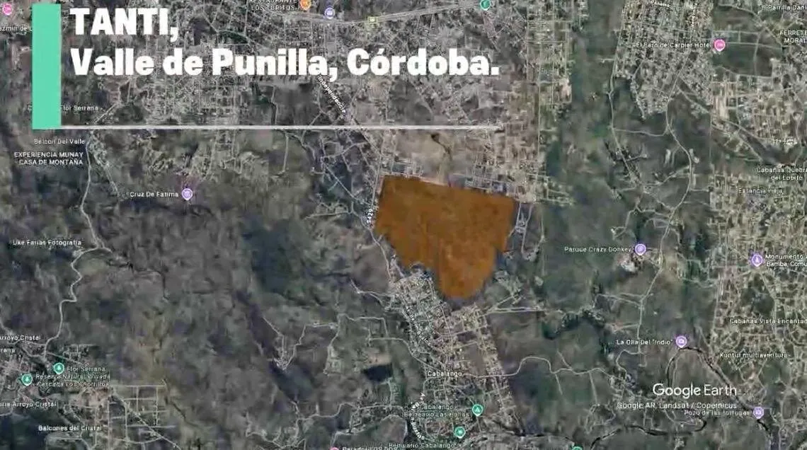 Se vende campo 83 Ha ideal para desarrollo zona Tanti, Valle de Punilla