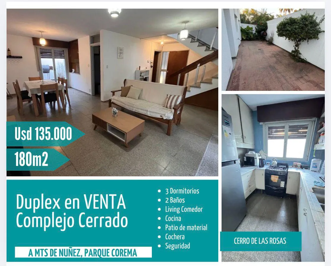 VENDO DUPLEX -3 DORM- ZONA NORTE