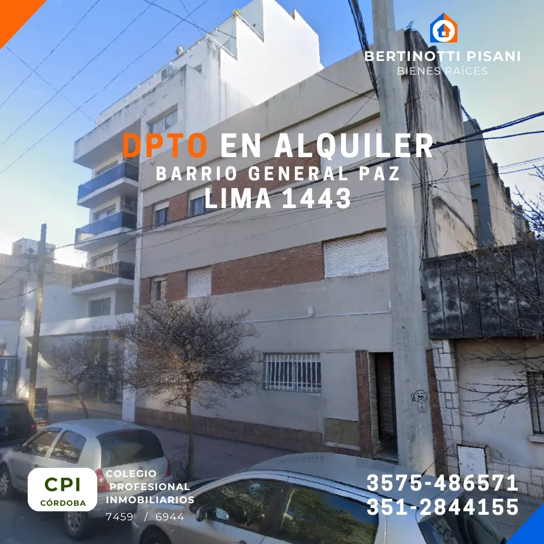 DEPARTAMENTO EN ALQUILER | 2 DORMITORIOS | BARRIO GENERAL PAZ