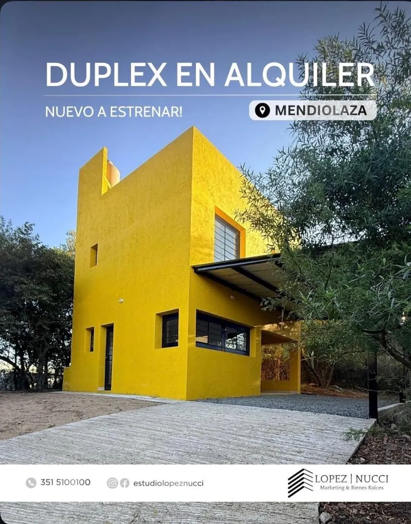 ALQUILER DUPLEX A ESTRENAR MENDIOLAZA CENTRO