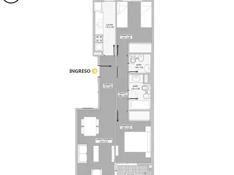 Departamento en Venta en Nuestra Señora De Lourdes, Rosario