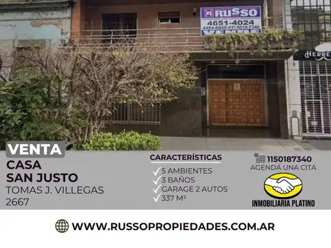 Casa en Venta en San Justo, Partido de La Matanza