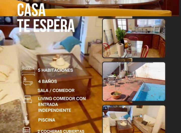 Casa · 284m² · 5 Dormitorios · 2 Cocheras