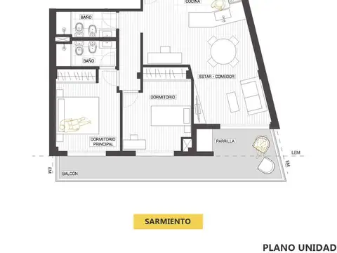 Departamento en Venta en Centro, Rosario