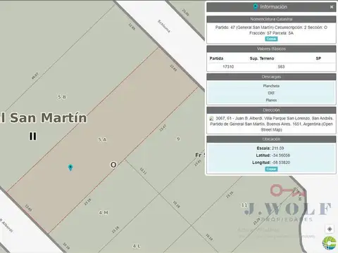 Terreno en Venta en San Andres, Partido de General San Martín