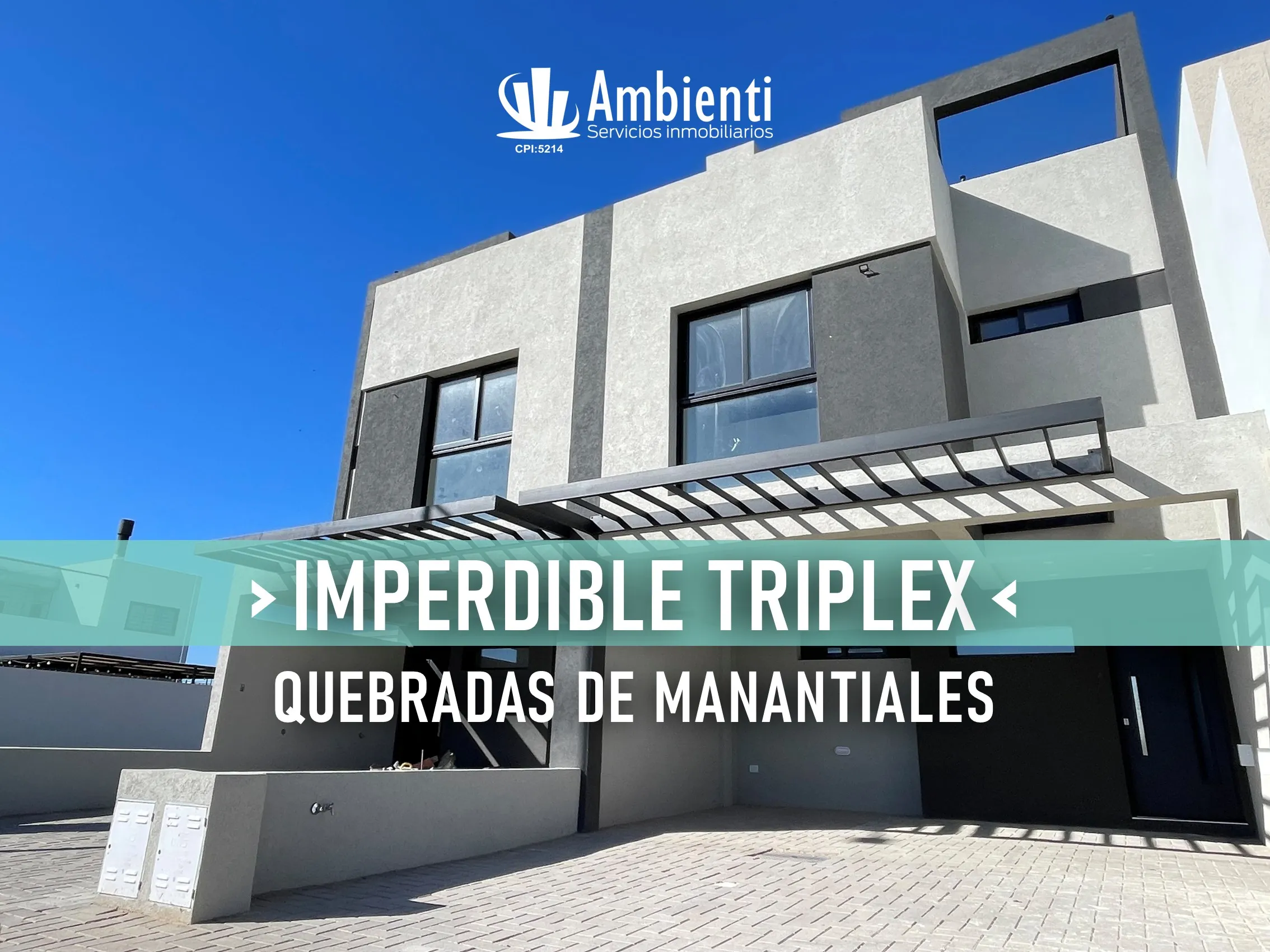 DUPLEX A ESTRENAR - QUEBRADAS DE MANANTIALES