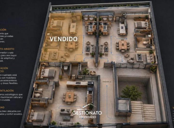 Departamento · 46m² · 1 Ambiente · 1 Cochera