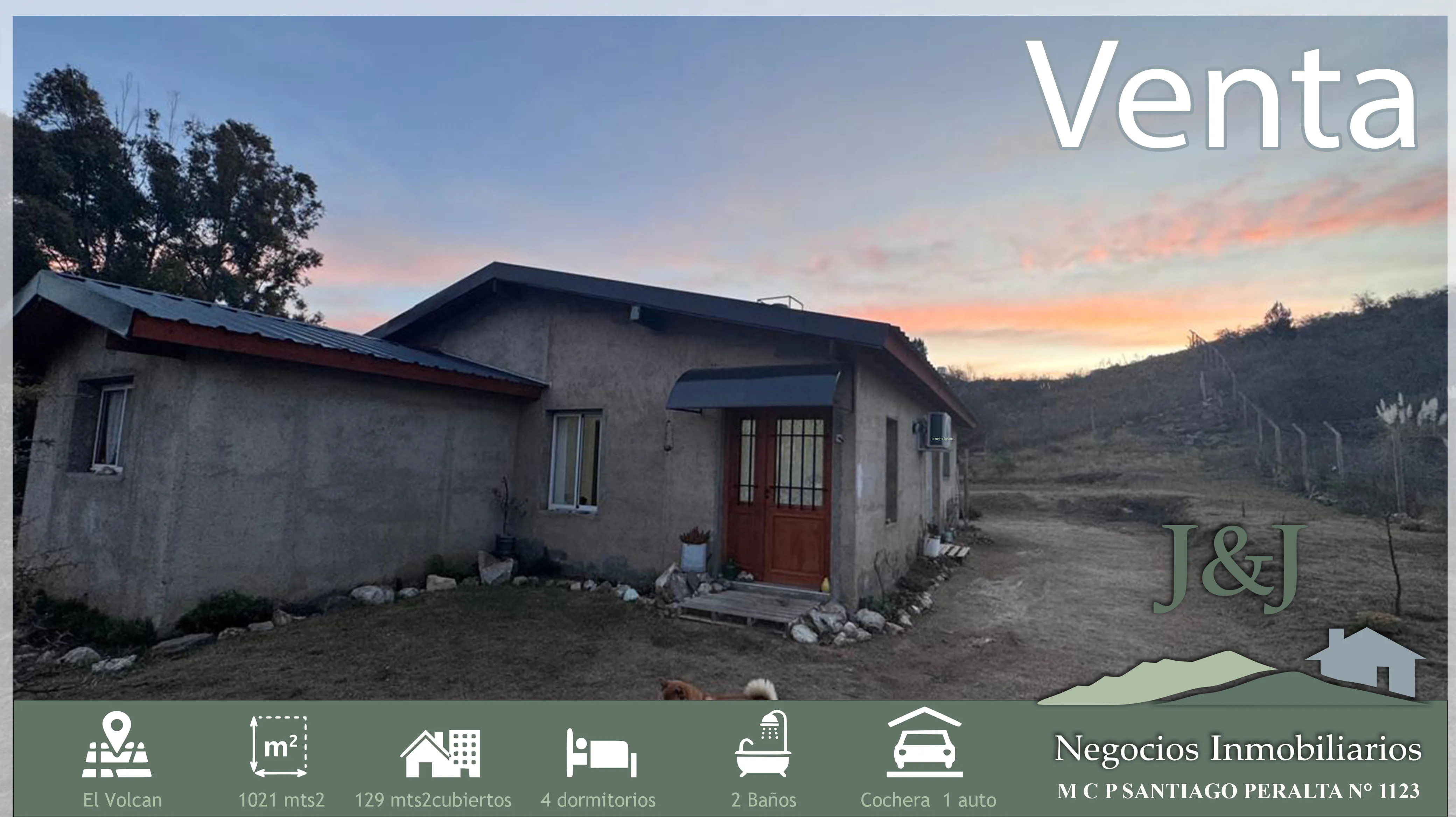 Vendo casa en el Volcan en Barrio cerrado a metros de la ruta
