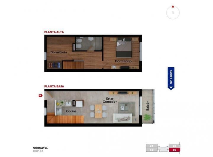 Departamento · 60m² · 3 Ambientes · 1 Cochera