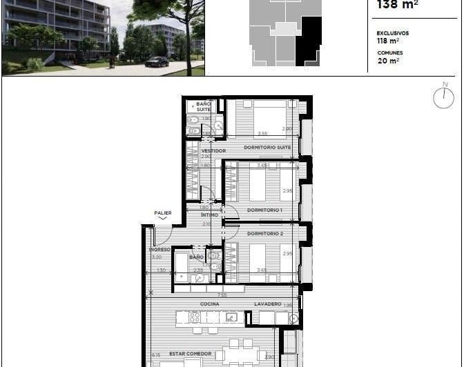 Departamento · 118m² · 6 Ambientes