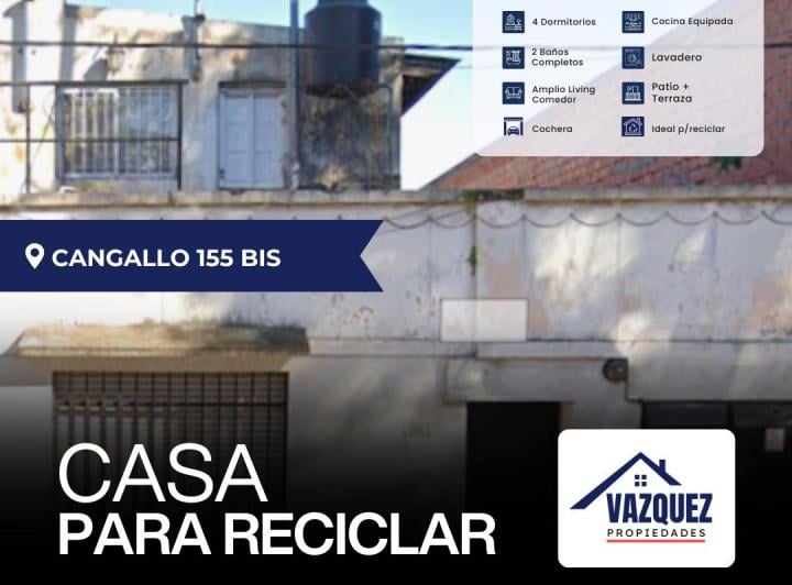 Casa · 75m² · 8 Ambientes · 1 Cochera