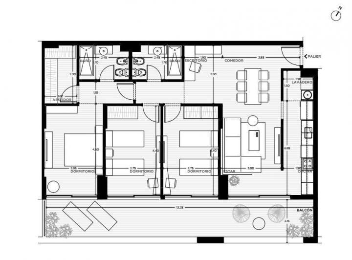 Departamento · 161m² · 4 Ambientes