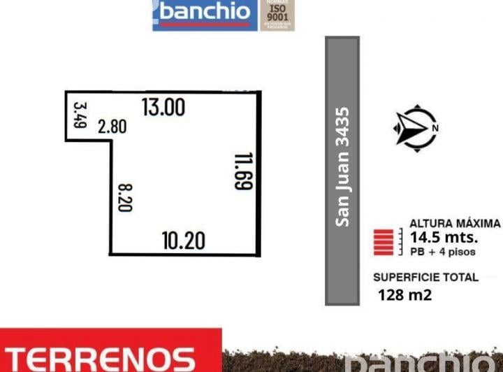 Terreno · 112m² · 3 Ambientes