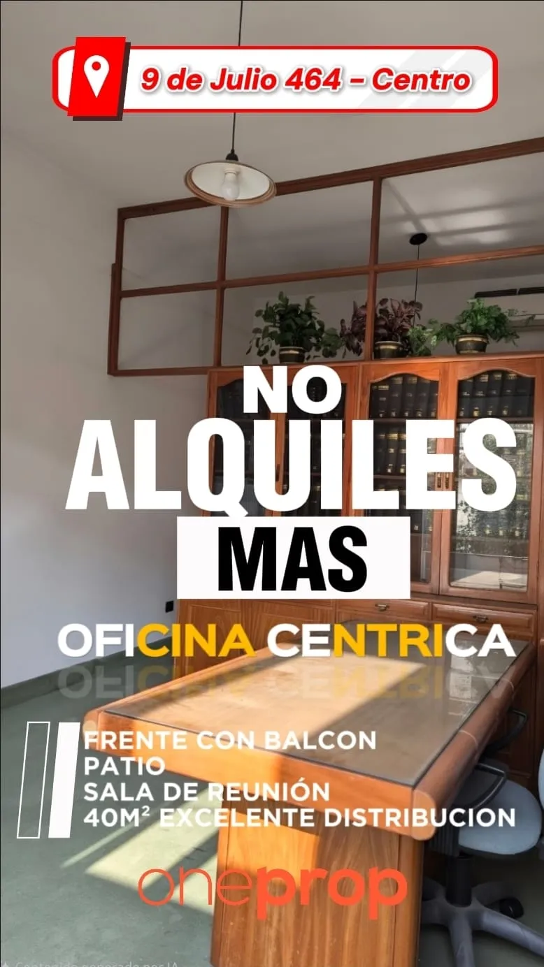 NO PAGUES MAS ALQUILER! COMPRATE ESTA OFICINA HERMOSA BIEN UBICADA Y A UN PRECIAZO!
