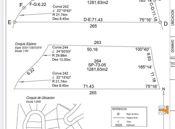 Terreno · 1281m²