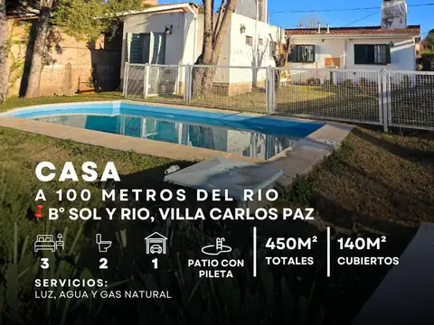 Casa en Venta en Sol Y Rio, Villa Carlos Paz