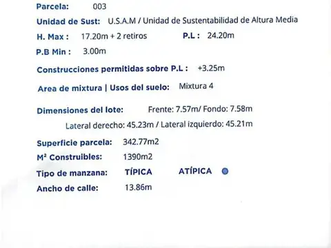 Terreno en Venta en Balvanera, Capital Federal