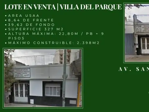 Terreno en Venta en Villa del Parque, CABA