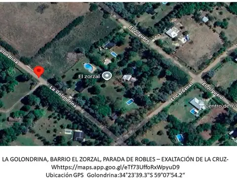 Terreno en Venta en El Zorzal, Parada Robles