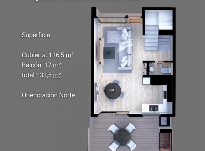PH · 116m² · 4 Ambientes · 1 Cochera