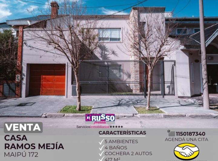 Casa · 262m² · 5 Ambientes · 2 Cocheras