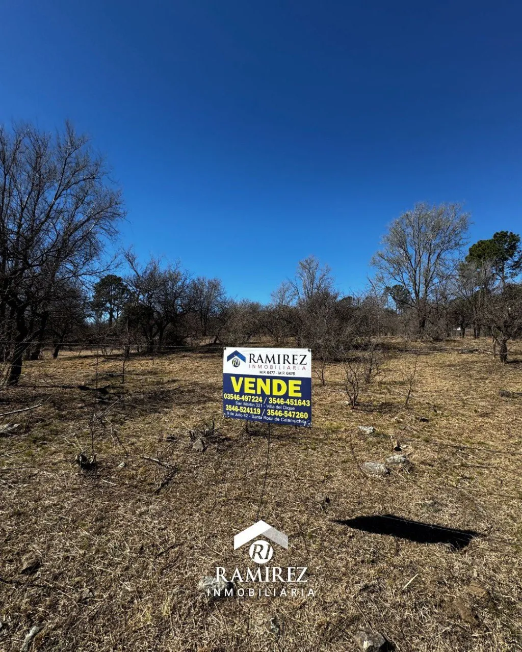 SE VENDEN 3 LOTES - SANTA ROSA DE CALAMUCHITA, LA OLLA - CORDOBA (LT55)