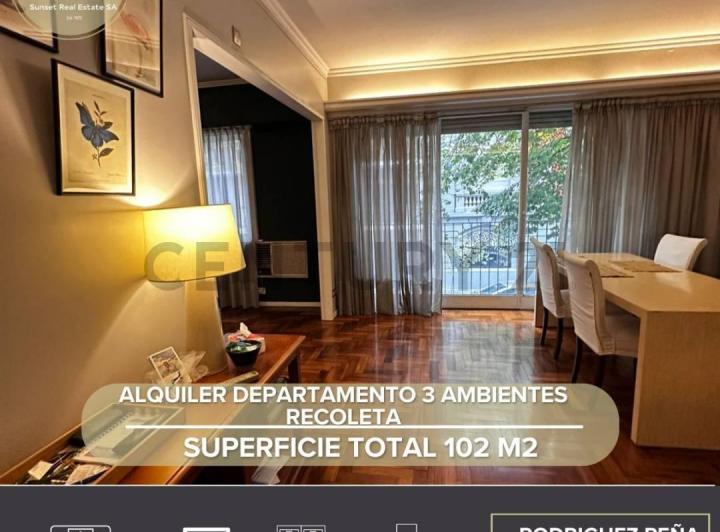 Departamento · 102m² · 3 Ambientes · 1 Cochera