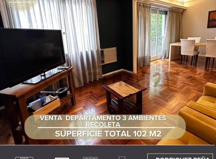 Departamento · 102m² · 3 Ambientes · 1 Cochera