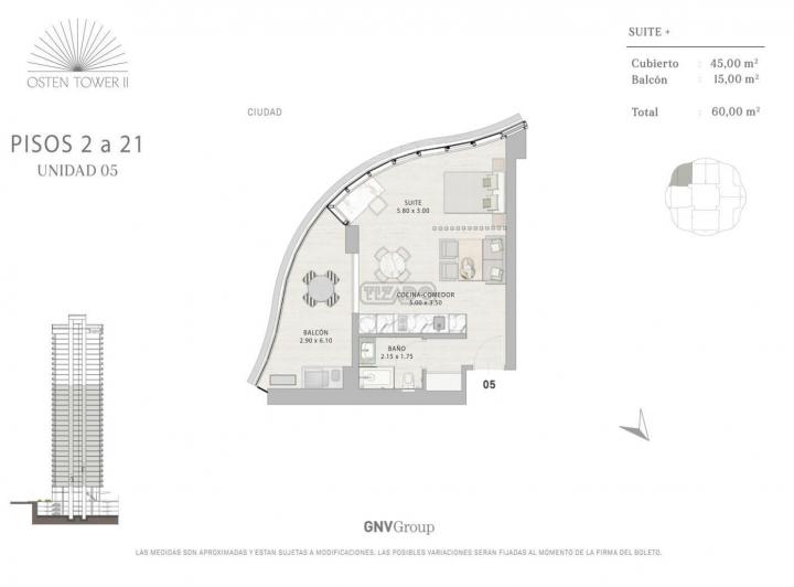 Departamento · 45m² · 2 Ambientes