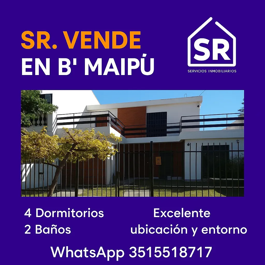 B° Maipú, Apto Crédito,4 d. 2 Baños,dos plantas .Exc. entorno
