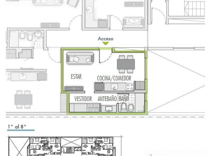 Departamento · 31m² · 1 Ambiente