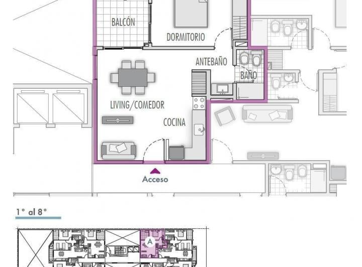 Departamento · 47m² · 2 Ambientes