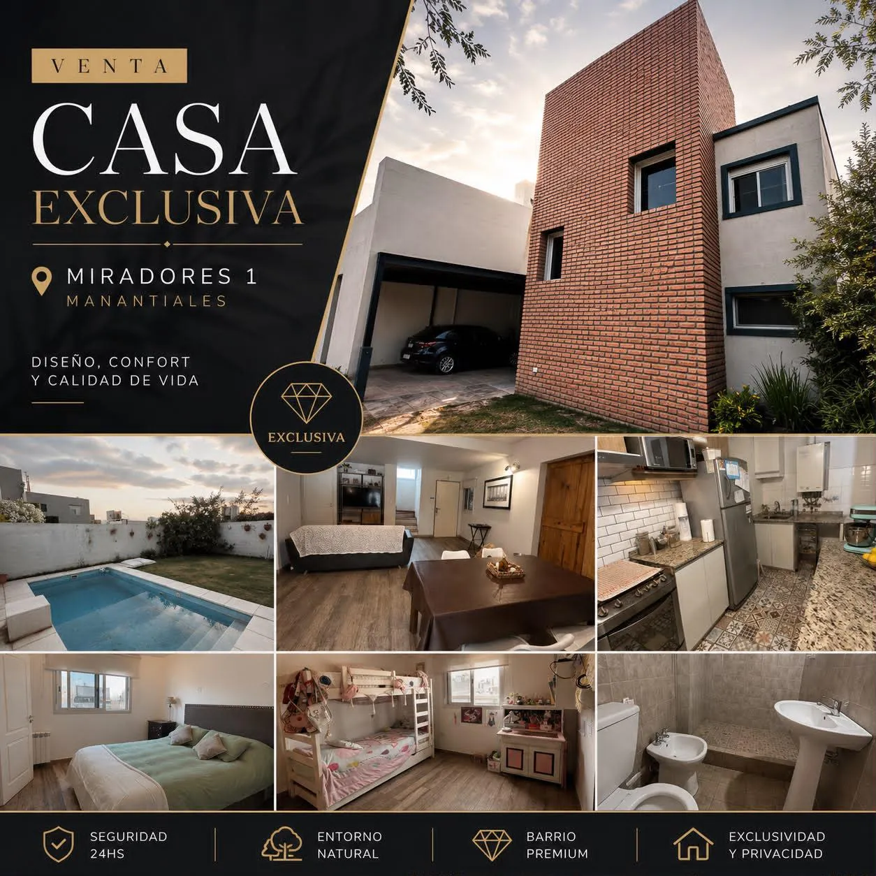 VENTA EXCLUSIVA CASA MIRADORES DE MANANTIALES 1