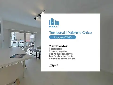 Departamento en Alquiler Temporal en Palermo Chico, Palermo