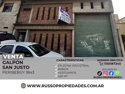 Galpón en Venta en San Justo, Partido de La Matanza