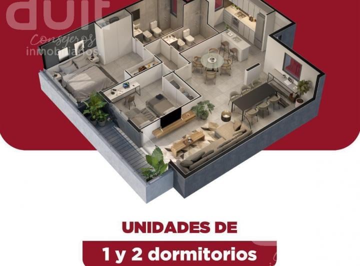 Departamento · 51m² · 2 Ambientes · 1 Cochera