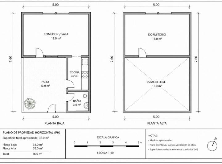 PH · 37m² · 2 Ambientes
