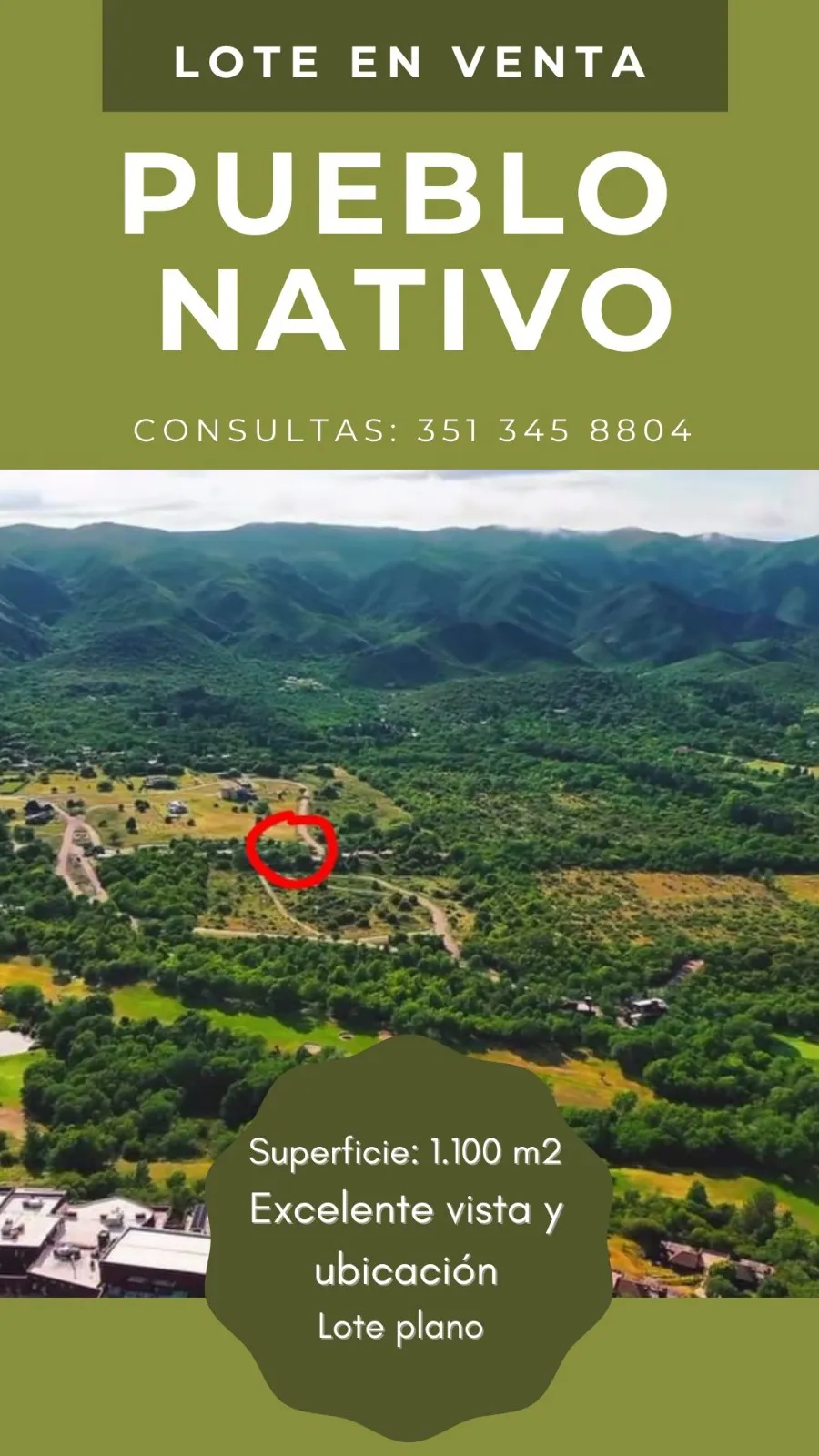 LOTE EN VENTA PUEBLO NATIVO