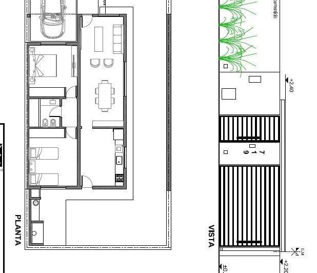 Casa · 93m² · 2 Dormitorios · 1 Cochera