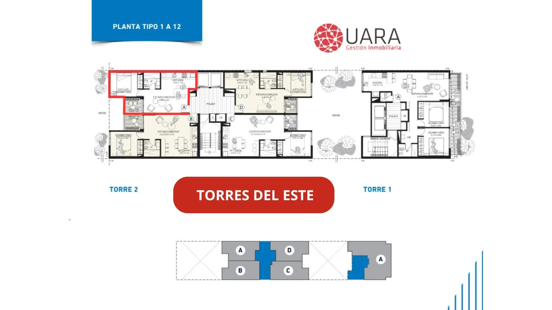 Departamento 1 dormitorio s/ Illia Bº Nueva Cordoba T2 "A"