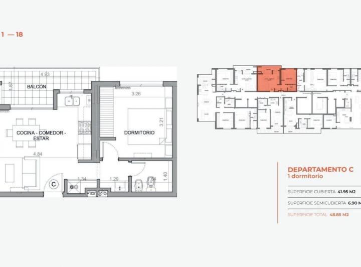 Departamento · 41m² · 5 Ambientes